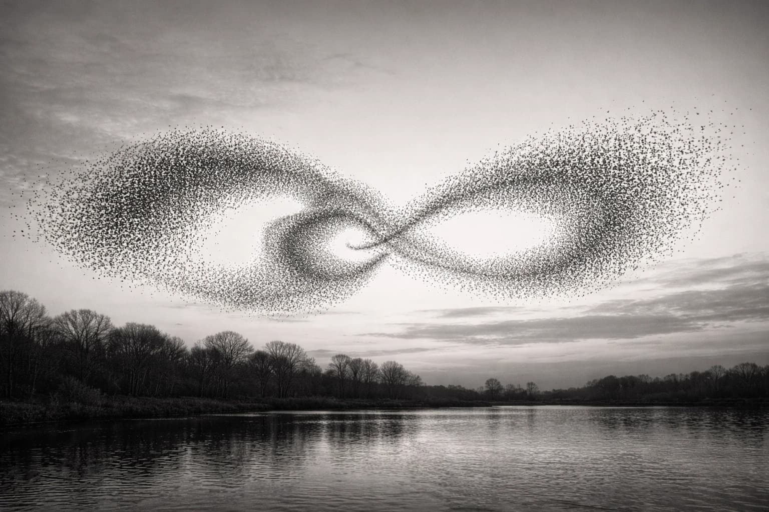 Black and white dandelion and butterfly artwork representing organized movement and business clarity.